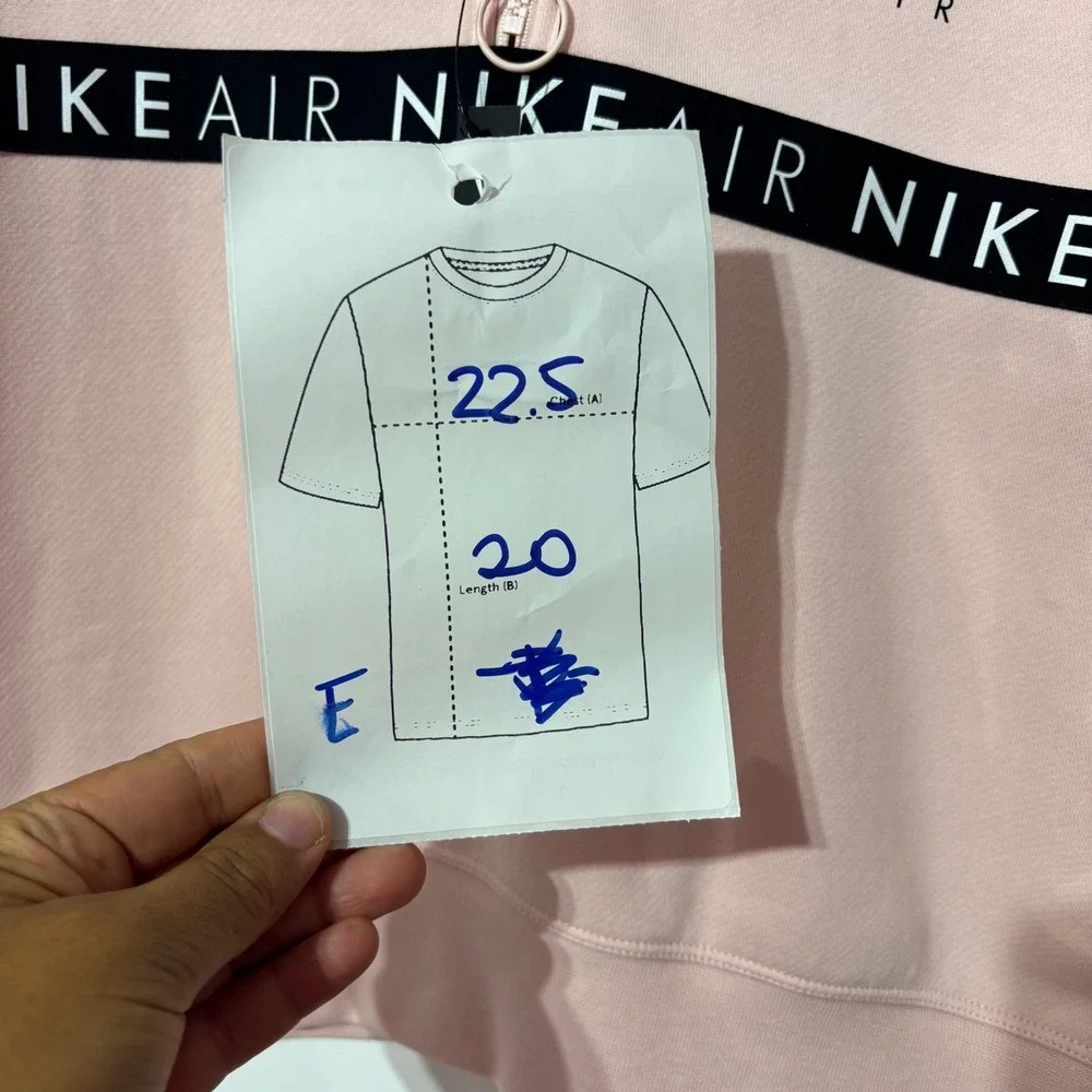 Nike Air Womens Pink Cropped Quarter Zip Sweatshirt Pants Set Athletic NEW L